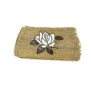 Trendy Vintage Beaded Flower Clutch, Beautiful!